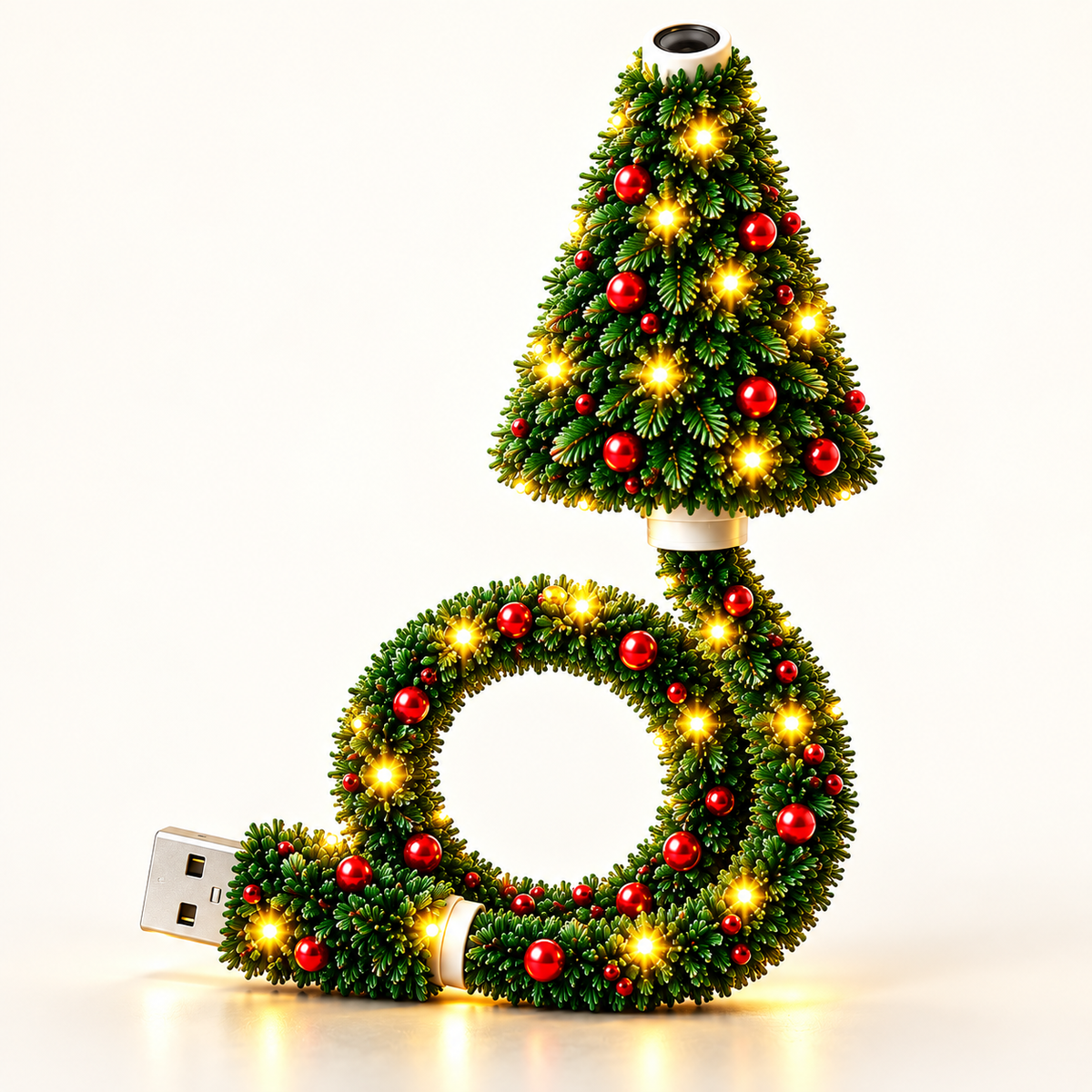 Christmas Tree Projection Night Light, Christmas Ceiling Projector USB Powered Hd Christmas Scene Projector, Plug-In Flexible Tree Lamp, 6 Magical Light Effects for Instant Holiday Magic